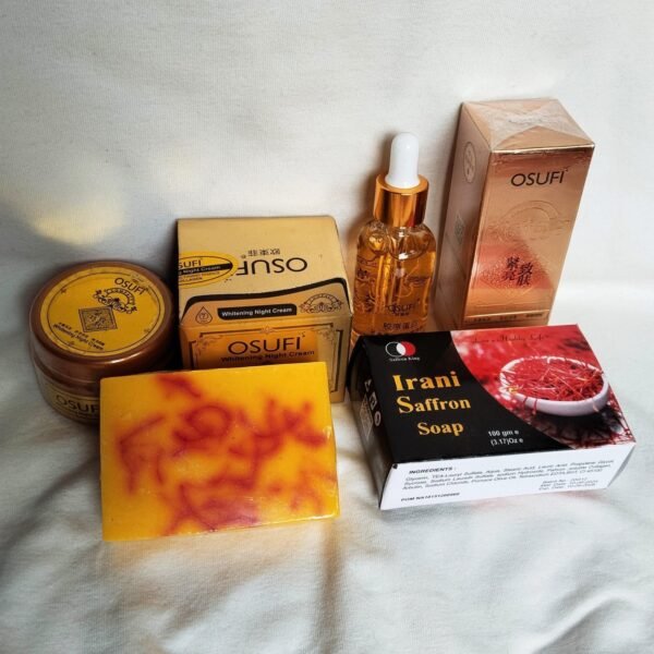 Saffron নাইট ক্রিম  + OSUFI ছোট সিরাম + ১ পিস Iranian saffron soap - i1sn1sos1 - Image 3